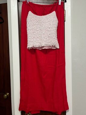 NWOT Free People Maxi Skirt & Tank Set